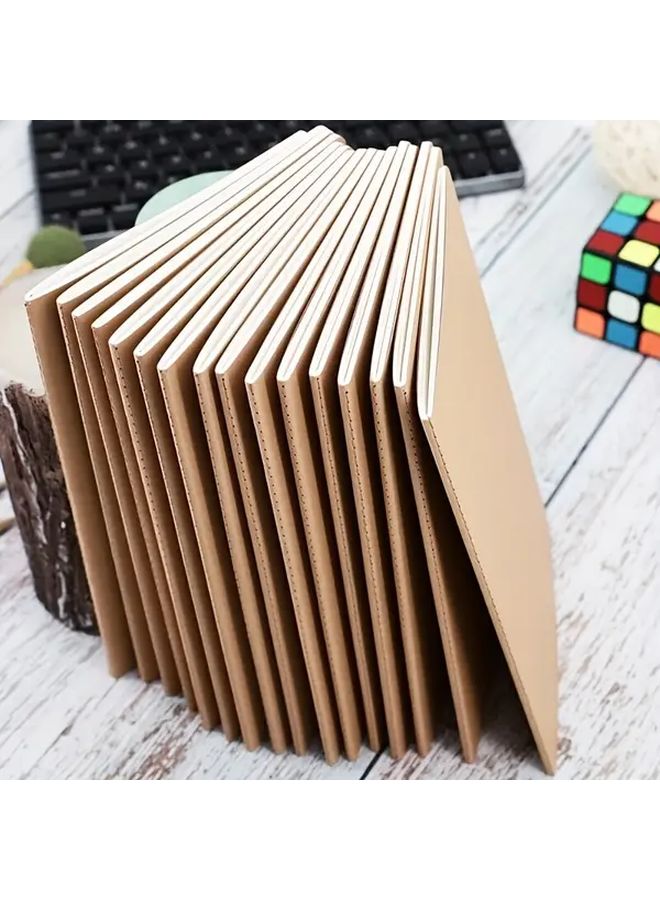 A5 Kraft Paper Notebook 3 Pack Lined Travel Journal 72 Pages Thick Paper - Image 3