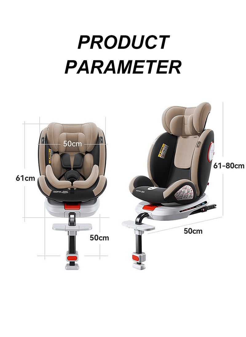 MaBaby - Baby Safety Car Seat, 360o Rotation Design,ISOFIX Comfort Car Seat, Booster Harness Cushon For Toddlers Children, Four-Speed Adjustment, With Adjustable Canopy And Footrest - Image 1