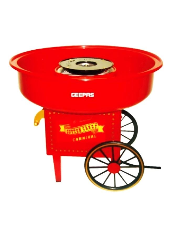 GEEPAS Cotton Candy Maker, Mini Candy Maker, Retro Style Design | Great Gift for Birthday Parties, Children's Day and Christmas Day | Colour Candy 500 W GCM831 Red/Black - Image 1