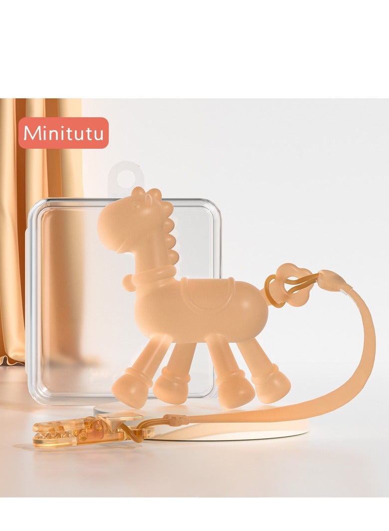 Minitutu all-silicone baby teething rubber chewable rubber anti-sucking soft and easy-to-bite baby tooth exerciser toy - Image 1