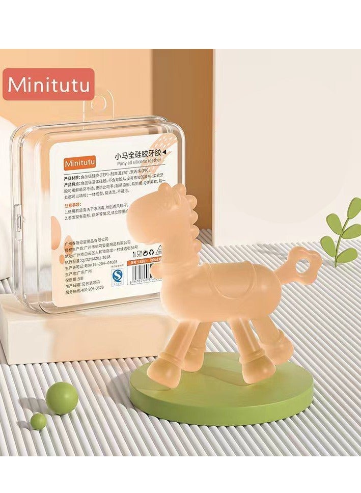 Minitutu all-silicone baby teething rubber chewable rubber anti-sucking soft and easy-to-bite baby tooth exerciser toy - Image 2