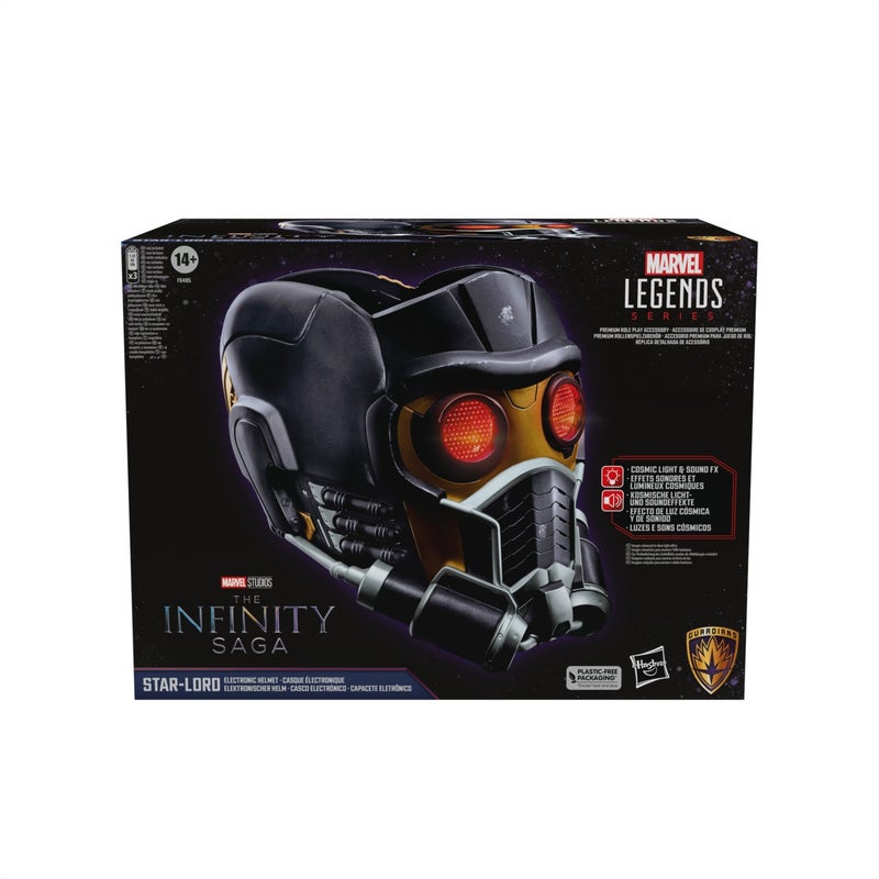 HASBRO - GAMING Guardians Of The Galaxy - Marvel Legends Star-Lord Premium Electronic Helmet (With Light and Sound Effects)  - Image 3