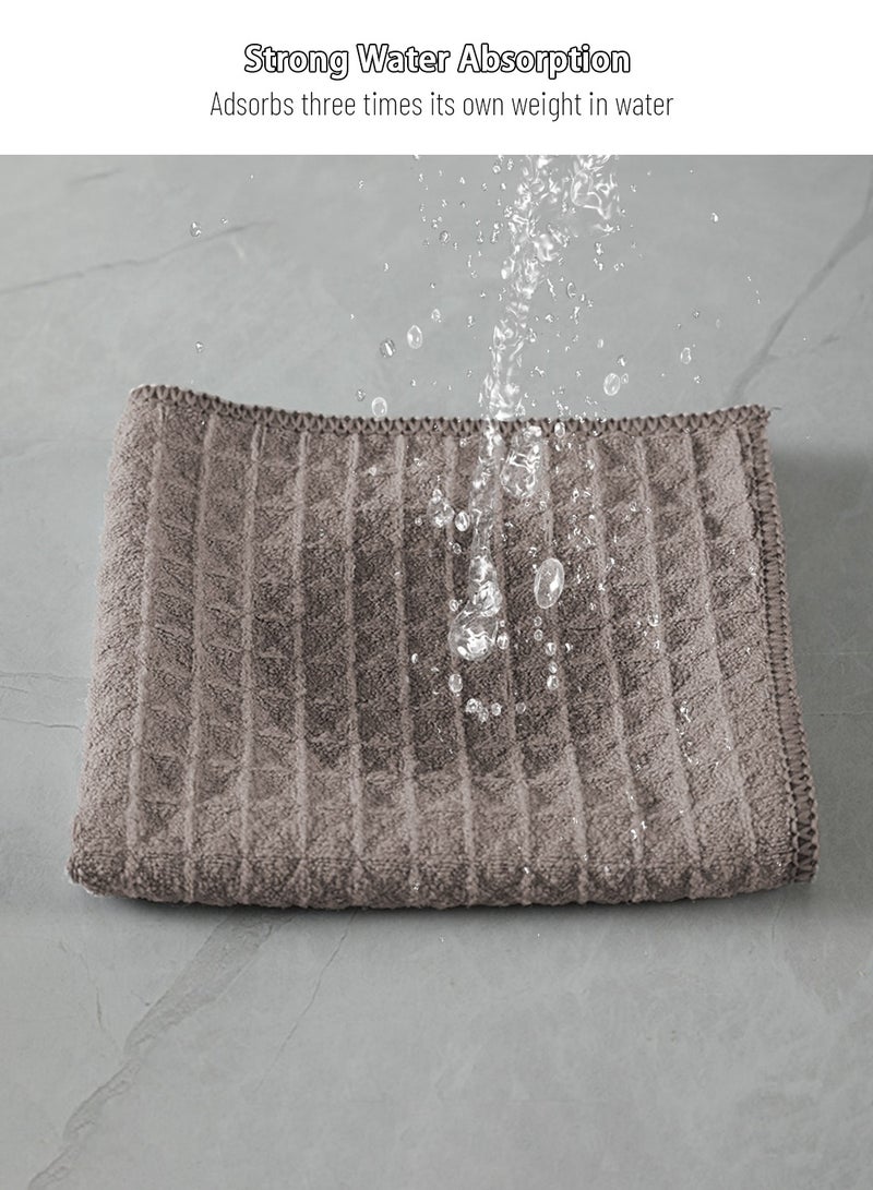 EqiEch 2PCS Coffee Towel 30*30cm Waffle Texture Cleaning Cloth For Coffee Tools Coffee Tables(Gray+White) - Image 3