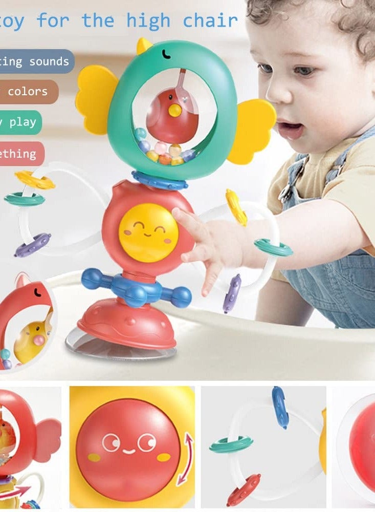 Excefore Baby Toys, High Chair Suction Cup Rattle Toys for Sensory Play | Suitable for Boys & Girls Ages 3 Months+ | Color: Blue - Image 3