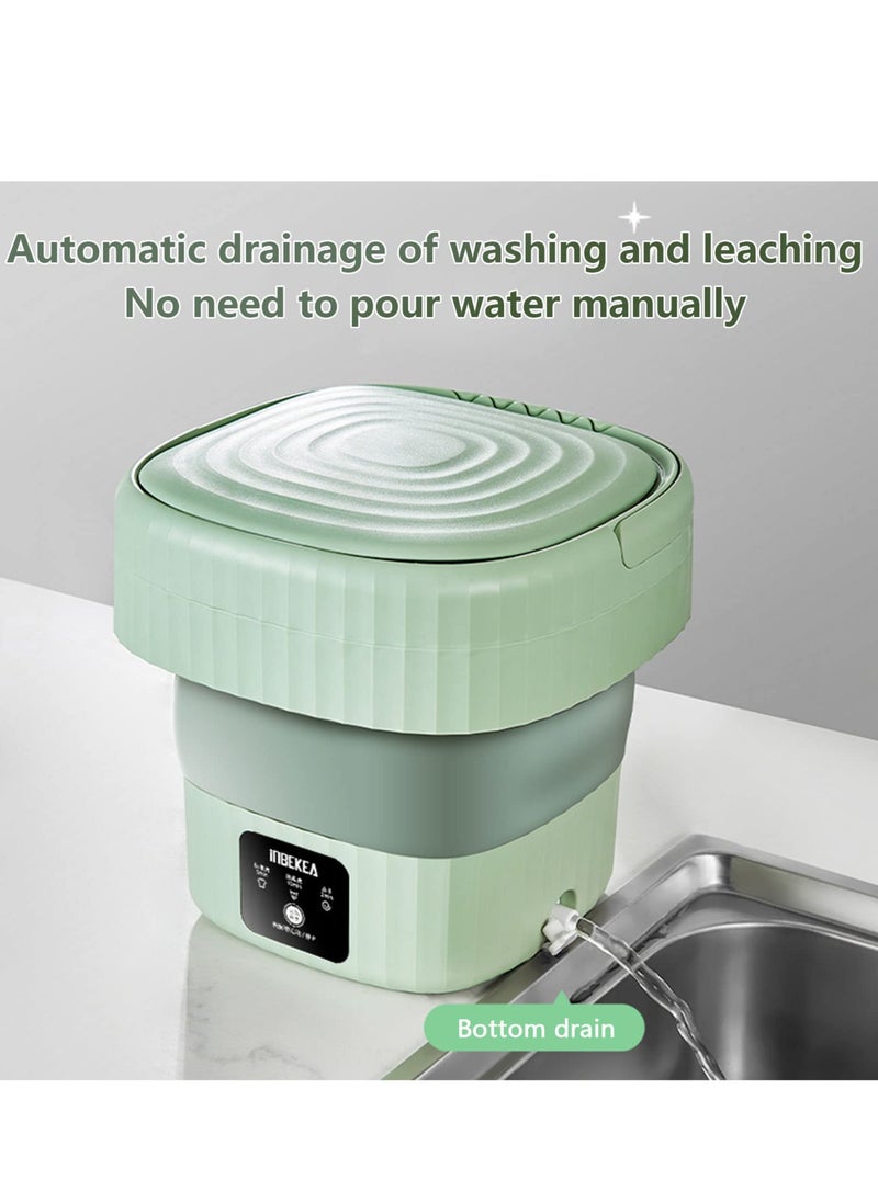 Arabest Folding Washing Machine Mini Portable Clothes Washer and Dryer Small Bucket Washer with Touch Screen and Drain Basket for Camping, Apartments, RV Travel  - Image 4