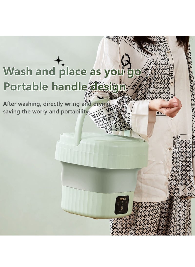 Arabest Folding Washing Machine Mini Portable Clothes Washer and Dryer Small Bucket Washer with Touch Screen and Drain Basket for Camping, Apartments, RV Travel  - Image 5