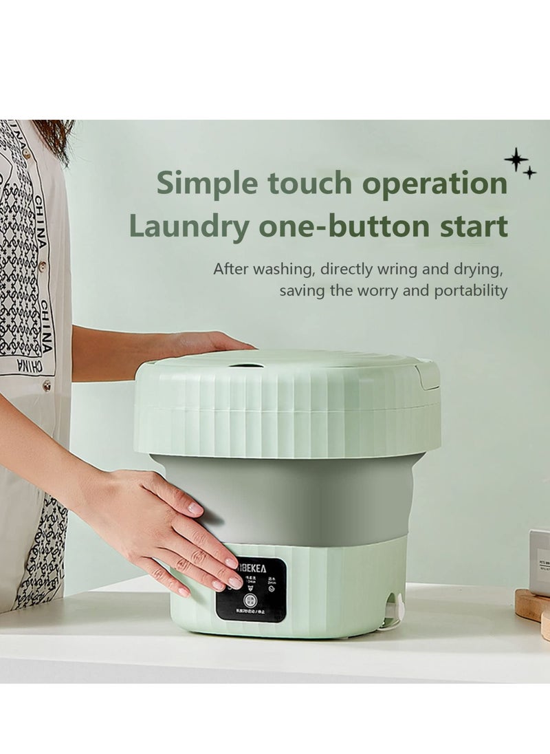 Arabest - Folding Washing Machine Mini Portable Clothes Washer and Dryer Small Bucket Washer with Touch Screen and Drain Basket for Camping, Apartments, RV Travel - Image 1