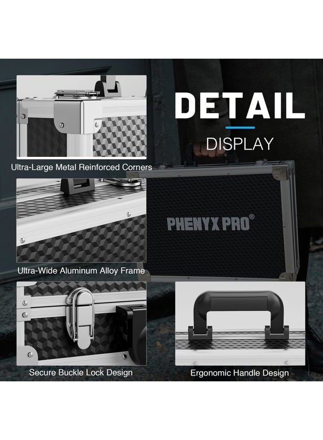 Phenyx Pro Aluminum Alloy Wireless Mic System Storage & Camera Gear Carrying Case (Medium) - Image 3