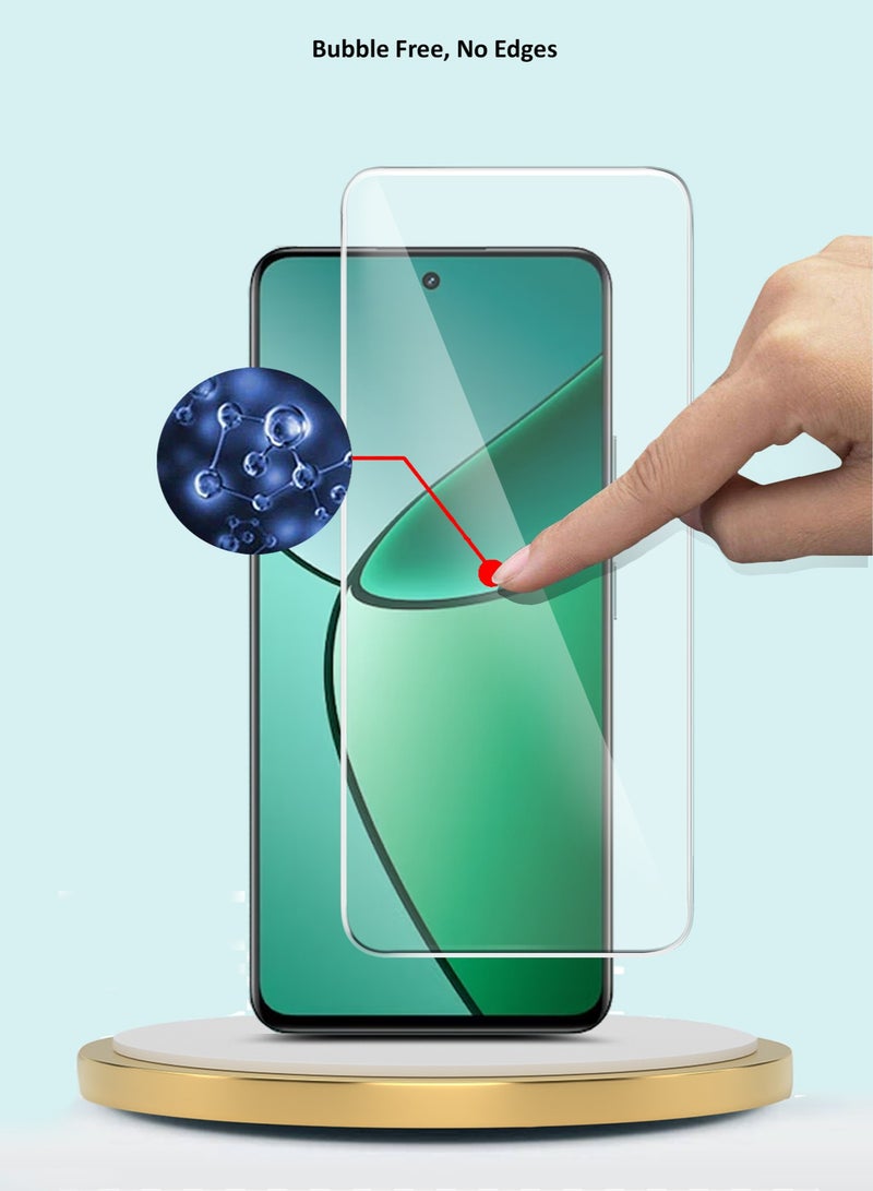 جيماكس واقي شاشة من الزجاج المقوى بحواف منحنية من سلسلة Premium 9H 2.5D لهاتف Realme 12+ / 12 Plus 5G 2024 شفاف - Image 4