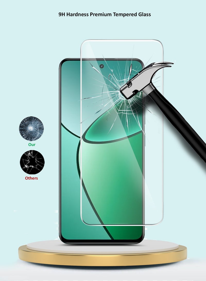 جيماكس واقي شاشة من الزجاج المقوى بحواف منحنية من سلسلة Premium 9H 2.5D لهاتف Realme 12+ / 12 Plus 5G 2024 شفاف - Image 3