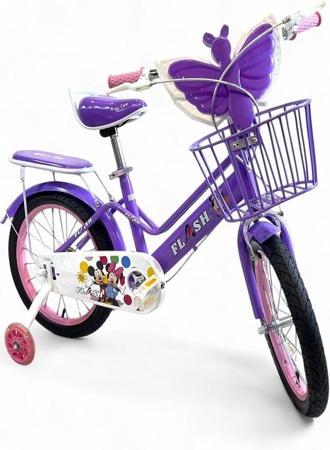 فلاش دراجة اطفال بناتي صوت و ضوء LED من فلاش لون موف مقاس 12 من 3 سنوات ل5 سنه - الوكيل الرسمية في مصر المنتج GTG TOYS - Image 2