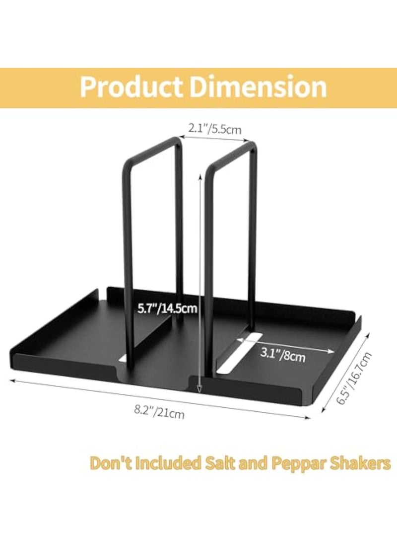 Napkin Holder, Metal Napkin Holder for Table with Salt and Pepper Shakers Caddy, Napkin Storage Dispenser for Kitchen Dinner Table and Picnic Decors, Black - Image 5