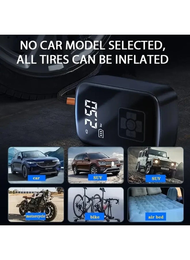Wireless Car Air Compressor Air Pump Electric Tire Inflator Pump for Motorcycle Bicycle AUTO Tyre with Digital Display - Image 4
