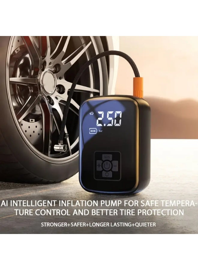 Wireless Car Air Compressor Air Pump Electric Tire Inflator Pump for Motorcycle Bicycle AUTO Tyre with Digital Display - Image 2