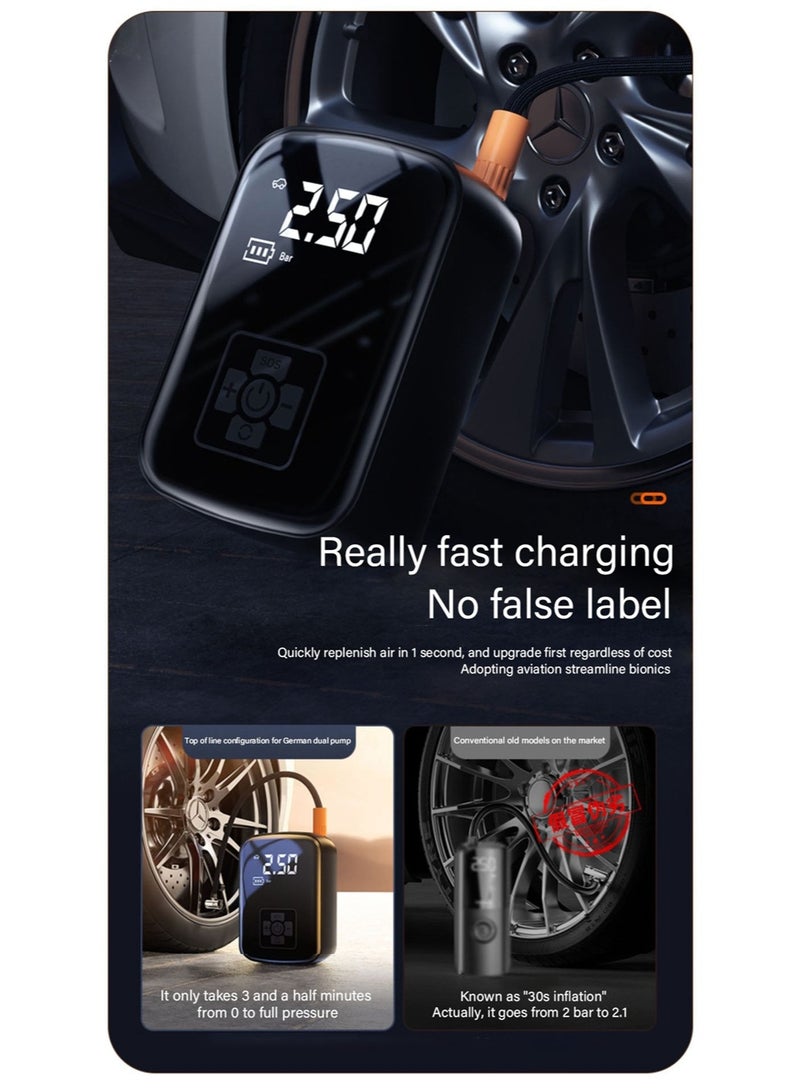 Wireless Car Air Compressor Air Pump Electric Tire Inflator Pump for Motorcycle Bicycle AUTO Tyre with Digital Display - Image 5