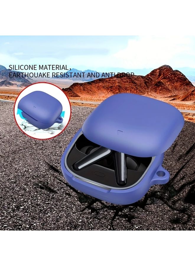 غطاء واقي أزرق منتصف الليل مع خطاف مجاني لحالة سماعات Anker Soundcore Liberty 5، تصميم مضاد للسقوط - Image 4