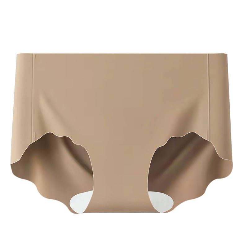 Traceless 7A Cotton Extended Crotch Milk Leather Ladies Underwear Comfortable Yoga Fitness Not Hip Waist Ladies Briefs - Image 1