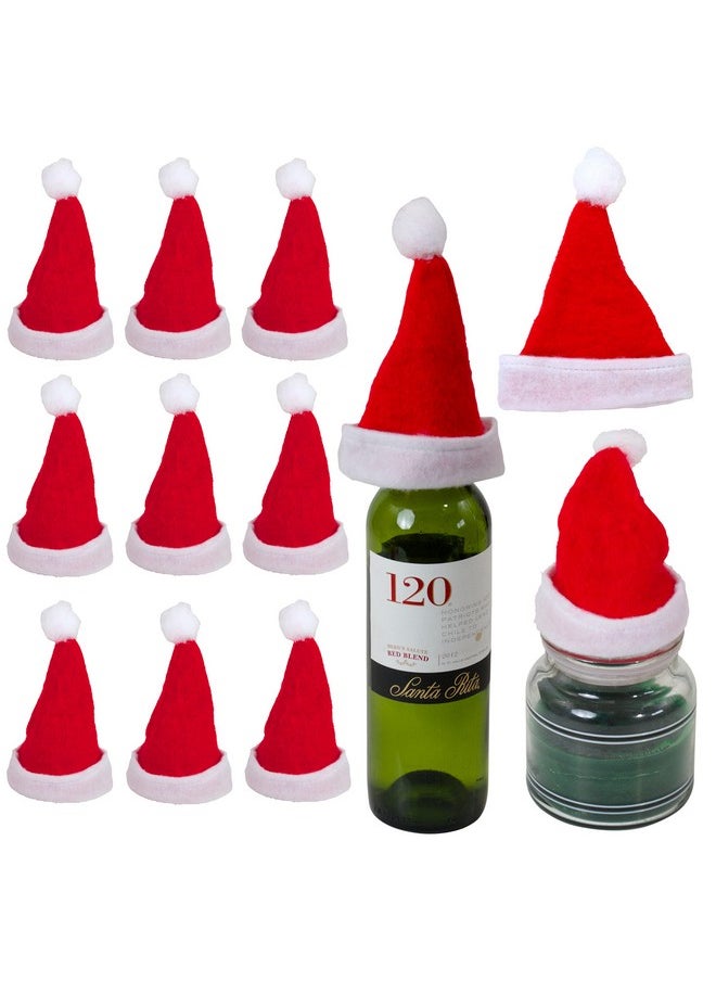 Iconikal Iconikal Mini Felt Santa Hats Decorations, Red, 12-Pack  - Image 1