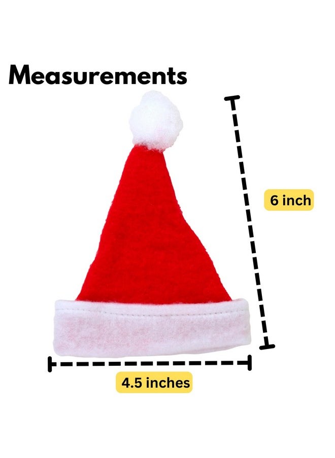Iconikal Iconikal Mini Felt Santa Hats Decorations, Red, 12-Pack  - Image 4
