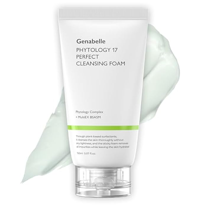 Genabelle Phytology 17 Perfect Cleansing Foam – Skin-Soothing Gentle Coconut-Derived Cleanser, Luxurious Rich Foam for Deep Pore Cleansing & Soothing Sensitive Skin - Image 1
