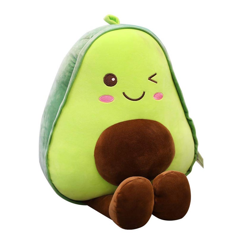 XIAOHONG 23.6 inch Large Avocado Fruit Soft Plush Toy Furry Stuffed Toy Avocado Plush Doll Cute Toy Avocado Stuffed Pillow Kawaii Food Shaped Fruit Series Hugging Pillow for Kids - Image 1