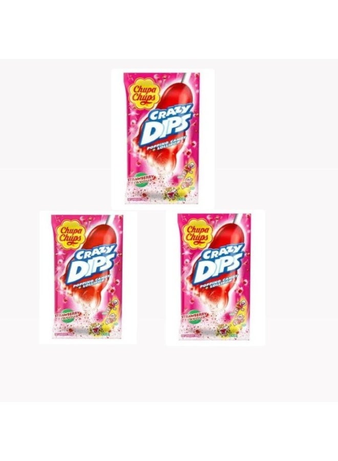 تشوبا تشوبس 3 مصاصات تشوبا تشوبس كريزي ديبس بنكهة الفراولة 149