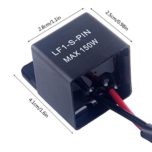 YOSOO Motorcycle LED Relay, Turn Flasher Relay, 2 Pin Motorcycle LED Indicator Flasher Relay Fix for Turn , Hyper Flashing, Blinker LED Light - Image 4