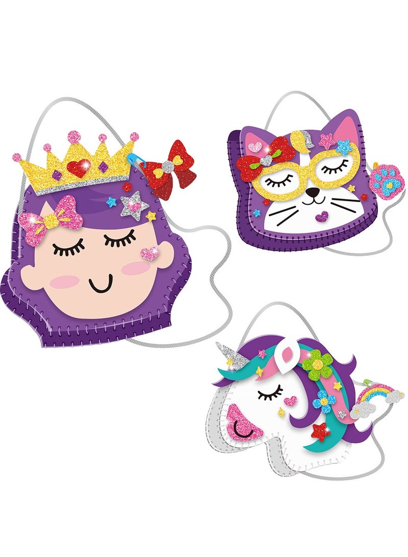 DIY Theme Handmade bags, Sew Your Own Purses, Nonwoven Craft Sewing Play Gift, Beginners Sewing Kit for Kids with Safety Needle - Image 2