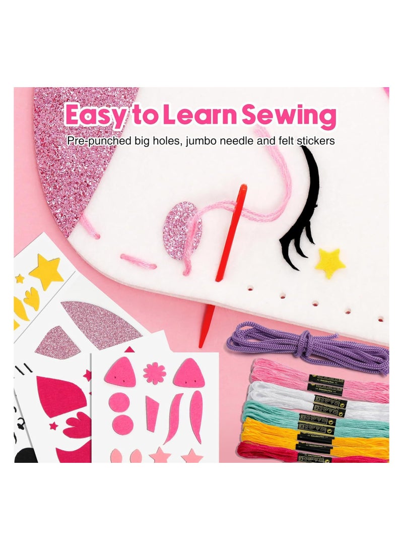 DIY Theme Handmade bags, Sew Your Own Purses, Nonwoven Craft Sewing Play Gift, Beginners Sewing Kit for Kids with Safety Needle - Image 5