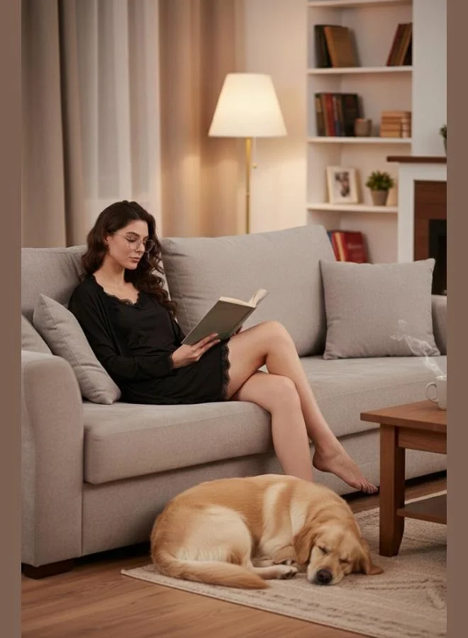 ليلا روب نوم نسائي من الدانتيل بتفاصيل فتحة