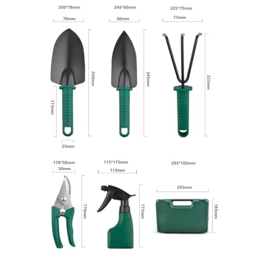 JERN 5 PCs Durable Gardening Hand Tools Kit with Portable Box, Small Garden Planting Tools, Garden Essentials - Image 2