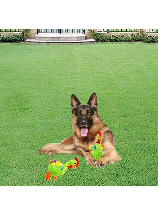 أن ان سي بيتس لعبة كلاب للمضغ العدواني، لعبة كلاب قطيفة مقاومة للتمزق وتصدر صوت صرير مع شكل دجاج ومواد قطيفة متينة، مناسبة لتنظيف الأسنان وتخفيف التوتر، لا تحتاج إلى بطارية (أخضر) - Image 2