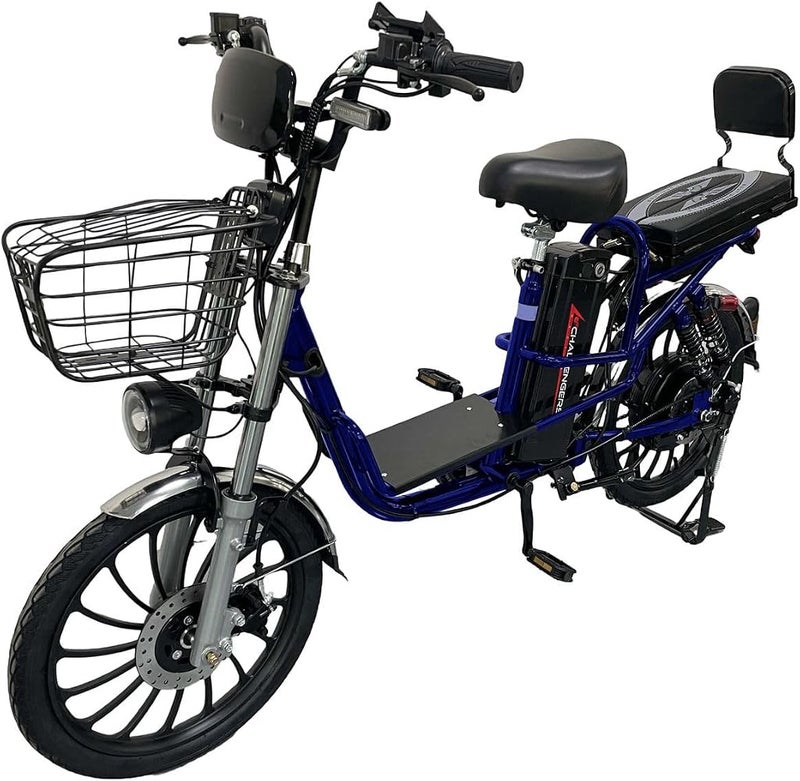 Challengers 60V 1000W High Speed Electric Bike with 20, 000 Mah Lithium Battery, Blue - Image 1