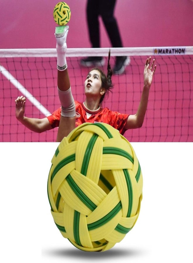 VAYINATO Sepak Takraw Ball - Official Kick Volleyball for Men & Women | Competition Grade | Imported from Thailand | Durable & Lightweight | Ideal for Training & Tournament - Image 1