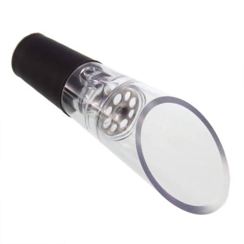 Bridge2shopping Wine Aerator Pourer, Premium Clear Glass and Black Design, Quick Decanter Spout - Image 3