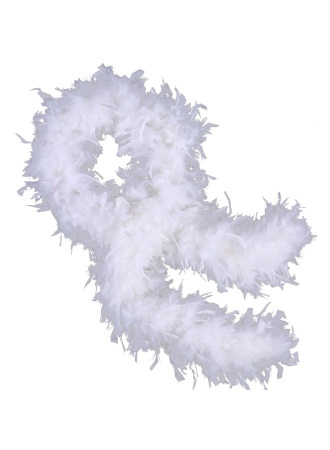 THARAHT Chandelle Feather Boa 19 Color-38g/55g100g 2Yard Dancing Wedding Party Halloween Costume Decoration Feathers boa, White, 2Yard-38g - Image 1