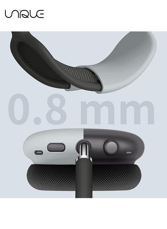 Unique - Silicone Case Cover for Case Cover for AirPods Max Headphones, Anti-Scratch Ear Cups and Headband Max, Accessories Skin Protector (Gray) - Image 1