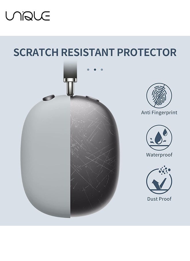 Unique - Silicone Case Cover for Case Cover for AirPods Max Headphones, Anti-Scratch Ear Cups and Headband Max, Accessories Skin Protector (Gray) - Image 1
