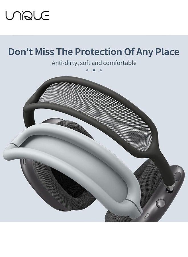 Unique - Silicone Case Cover for Case Cover for AirPods Max Headphones, Anti-Scratch Ear Cups and Headband Max, Accessories Skin Protector (Gray) - Image 1