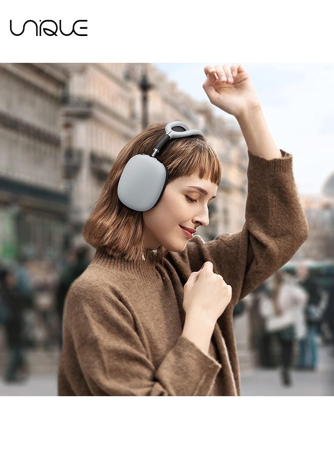 Unique - Silicone Case Cover for Case Cover for AirPods Max Headphones, Anti-Scratch Ear Cups and Headband Max, Accessories Skin Protector (Gray) - Image 1