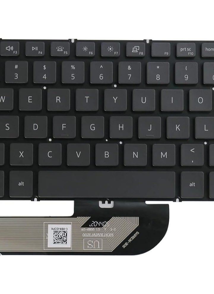 ماركة غير محددة لوحة مفاتيح أمريكية لأجهزة الكمبيوتر المحمول Dell Vostro 3400 3401 3405 5300 5301 5390 5391 5401 5402 5490 بدون إطار (أسود، إضاءة خلفية)  - Image 1