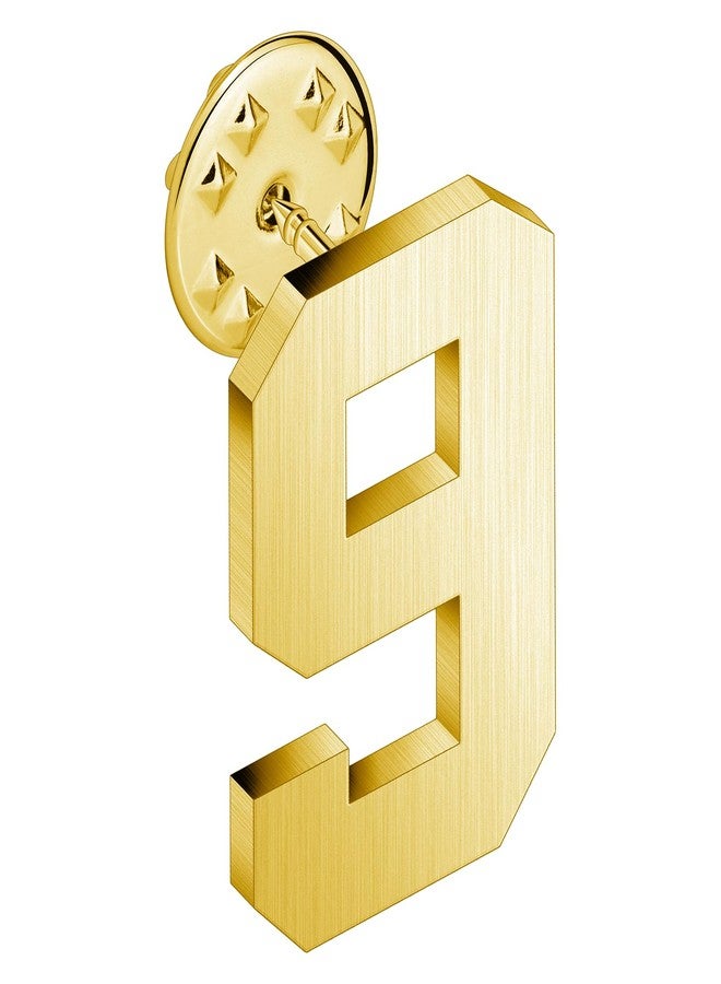 AMITER Personalized 0-100 Number Lapel Pins, 18K Gold Brooch Pin Tie Tacks for Suits, Neckties, Hats, Men & Women - Image 1