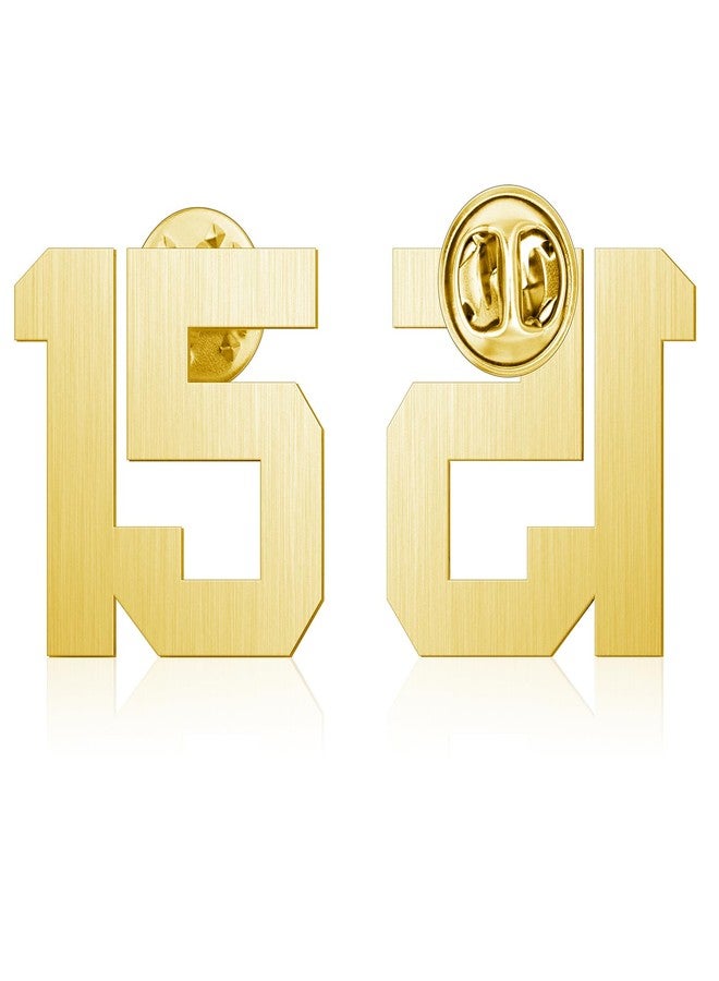 AMITER Personalized 0-100 Number Lapel Pins, 18K Gold Brooch Pin Tie Tacks for Suits, Neckties, Hats, Men & Women - Image 5