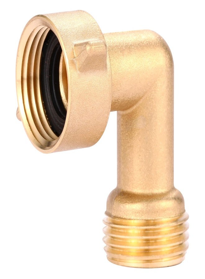 Sanpaint 2 Pack Garden Hose Elbow Connector 90 Degree, 3/4" Heavy Duty Brass Adapter with 4 O-Rings, Solid Brass Garden Hose Elbow - Image 5