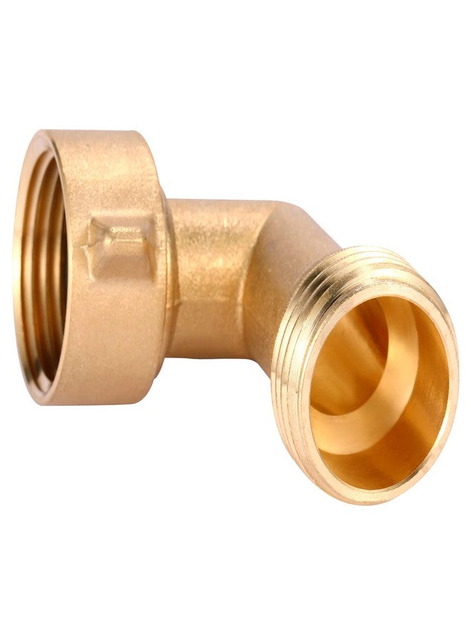 Sanpaint 2 Pack Garden Hose Elbow Connector 90 Degree, 3/4" Heavy Duty Brass Adapter with 4 O-Rings, Solid Brass Garden Hose Elbow - Image 3
