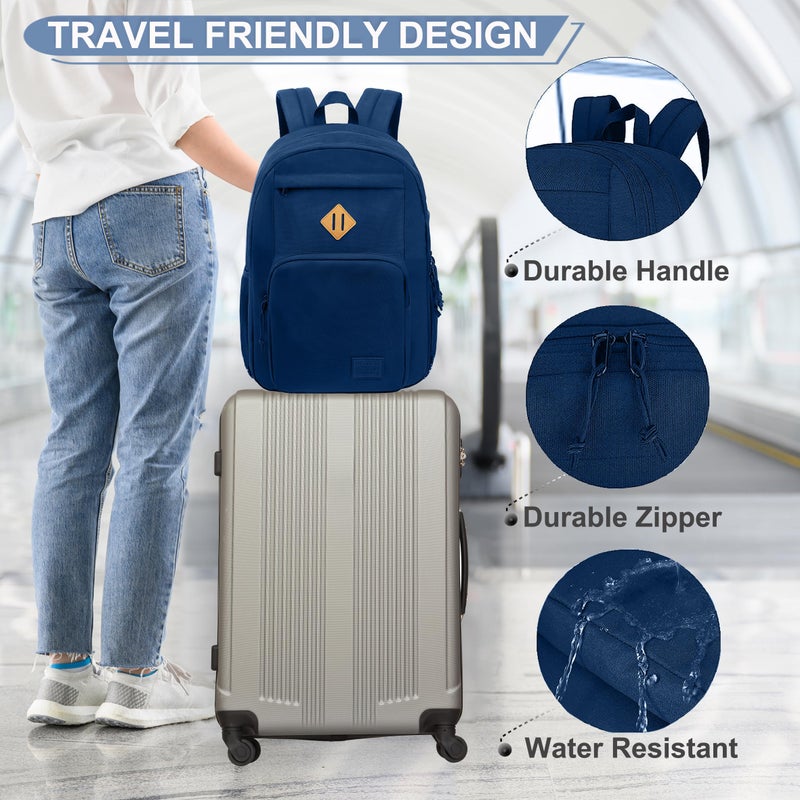 KEOFID Light Weight Travel backpack for Men and Women, Laptop Backpack for Work, Large Bag for College, Water Resistent(Blue) - Image 5