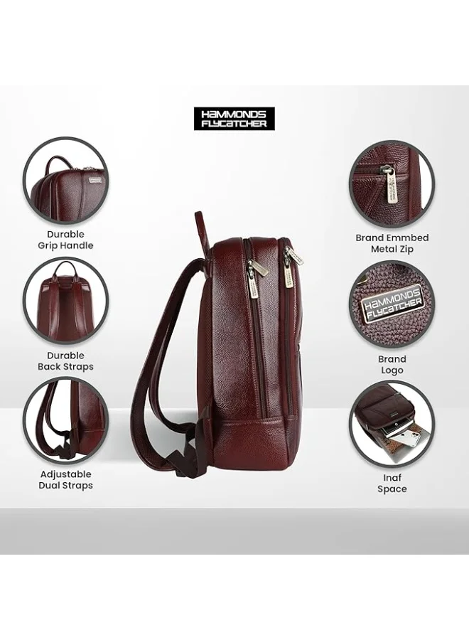 Hammonds Flycatcher  Genuine Leather 15.6 inch laptop Backpack  | Best Price UAE