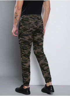 Dennis Lingo Camouflage Printed Straight Fit Cotton Joggers Trousers by Styli  - Image 2