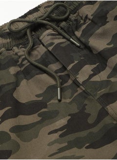 Dennis Lingo Camouflage Printed Straight Fit Cotton Joggers Trousers by Styli  - Image 5