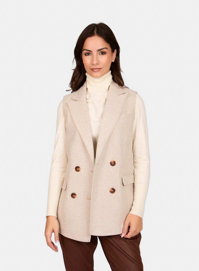 DALYDRESS Women Regular Fit Vest - Beige 